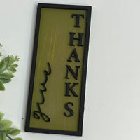 "Give Thanks" Thanksgiving Wall Sign