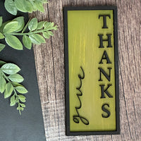 "Give Thanks" Thanksgiving Wall Sign