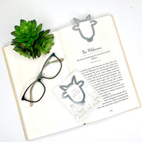 Goat-Shaped Bookmark with Card Backer - Paperclip - Snack Bag Closure
