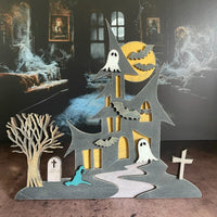 Halloween Haunted House Shelf Sitter