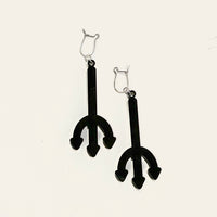 Halloween Pitchfork Dangle  Earrings