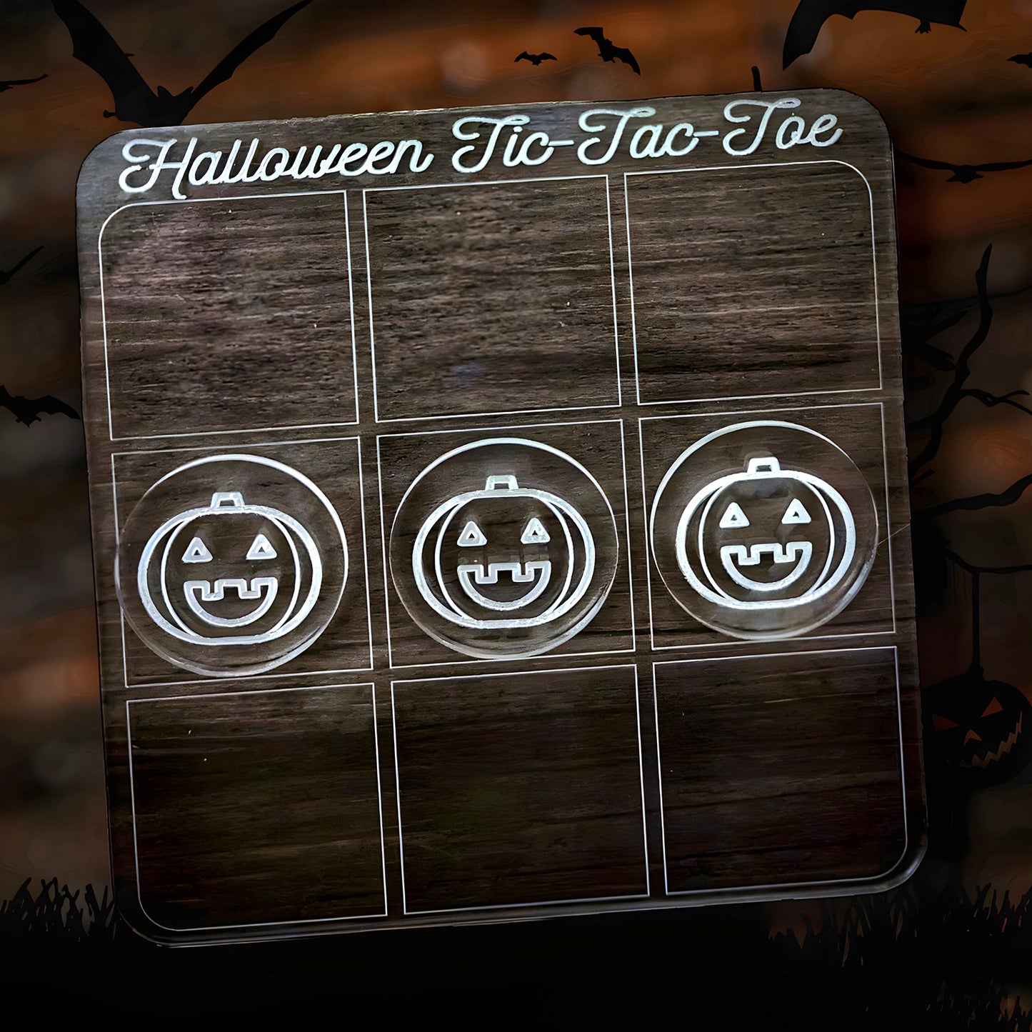 Halloween Prize Candy Alternative Tic Tac Toe Game With Ghost, Bat, Pumpkin, or Candy