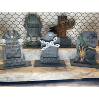 Halloween Silly Tombstones Lived On The Edge Desk Charm