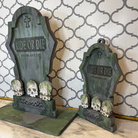 Halloween Silly Tombstones Ride Or Die Desk Charm