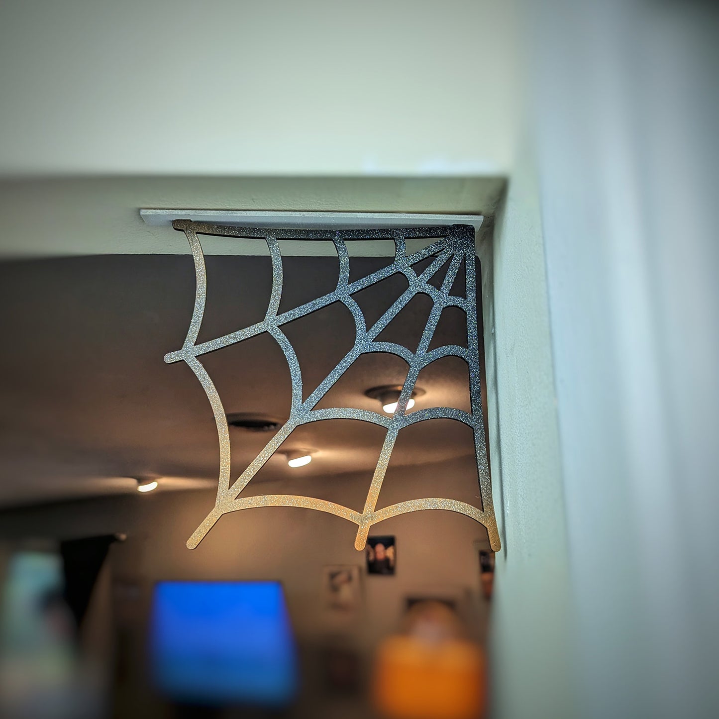 Halloween Spider Web Door Corner Corbel Decoration (Set of 2) Samhain Decor