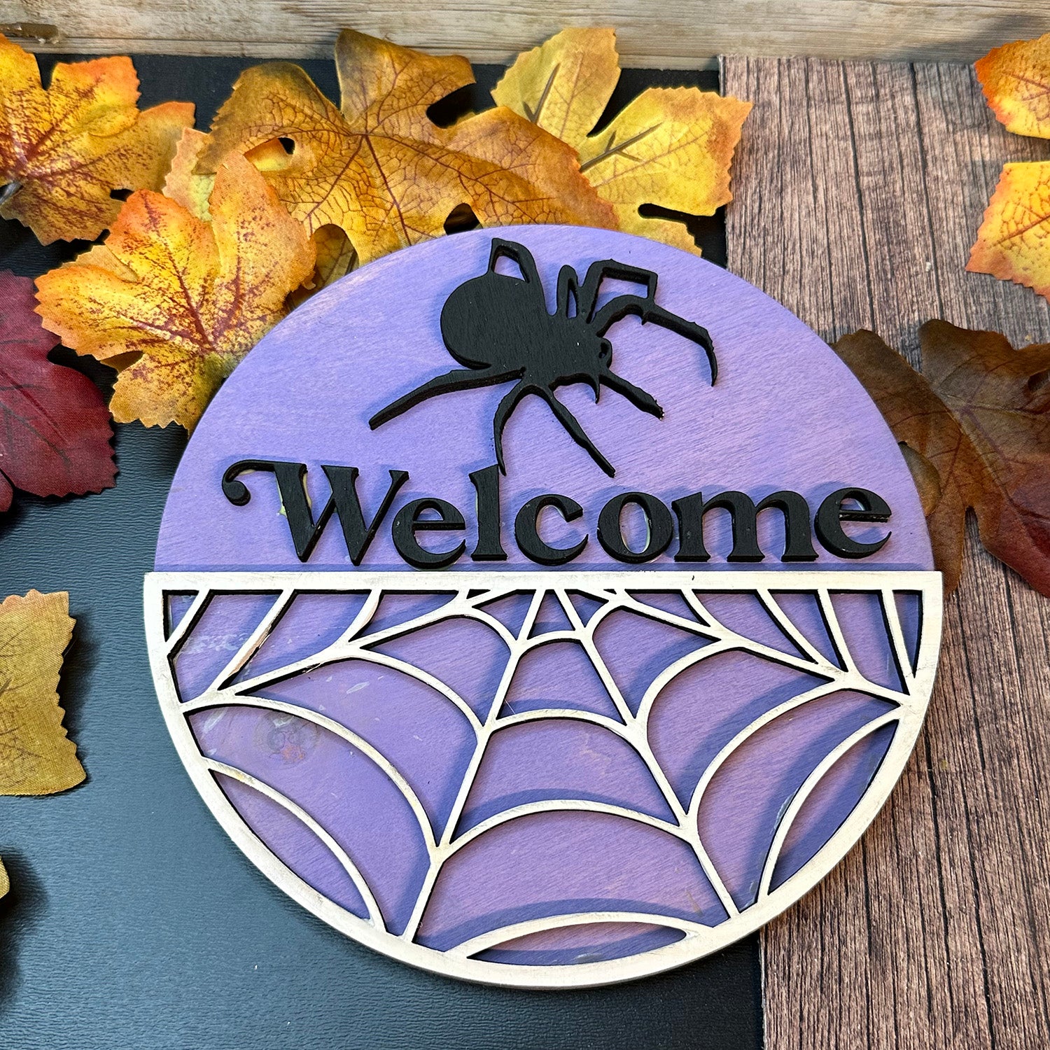 Halloween Spiderweb Welcome Door Sign – Glowforge Shop
