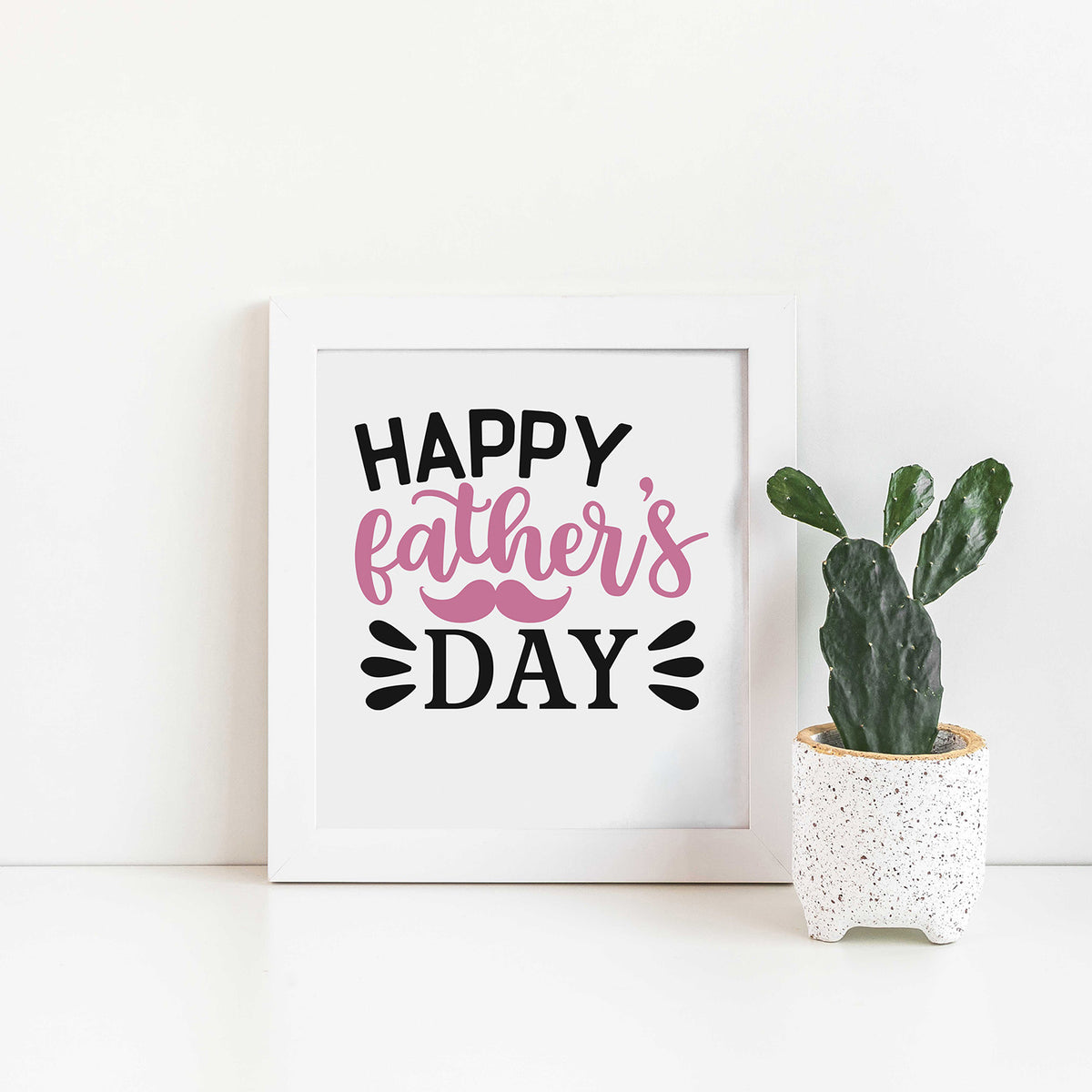 "Happy Father's Day" With Mustache Graphic - Glowforge