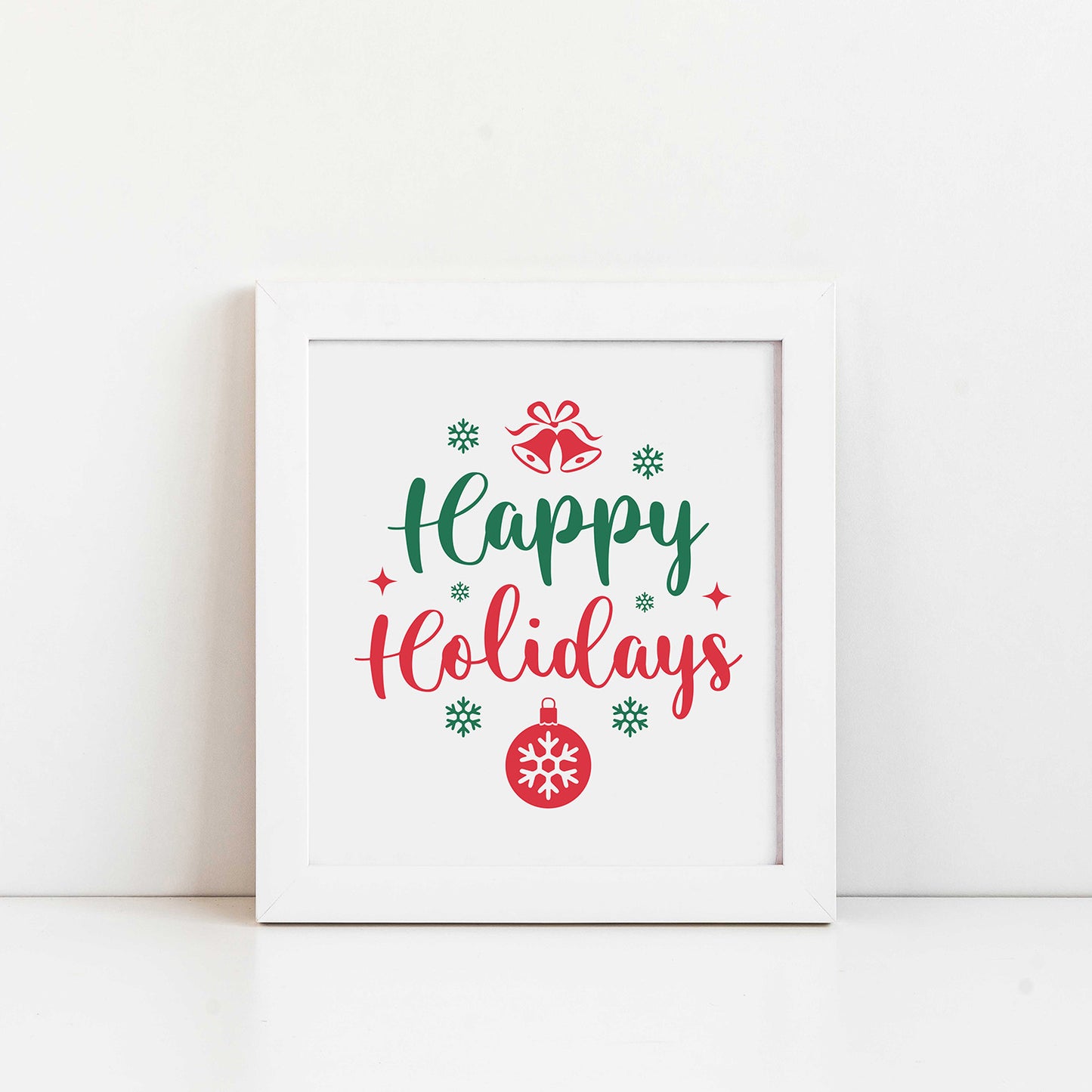"Happy Holidays" With Ornament Graphic