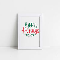 "Happy Holidays" With Snowflakes Graphic