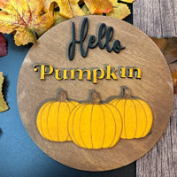 Hello Pumpkin Halloween Door Decoration Sign