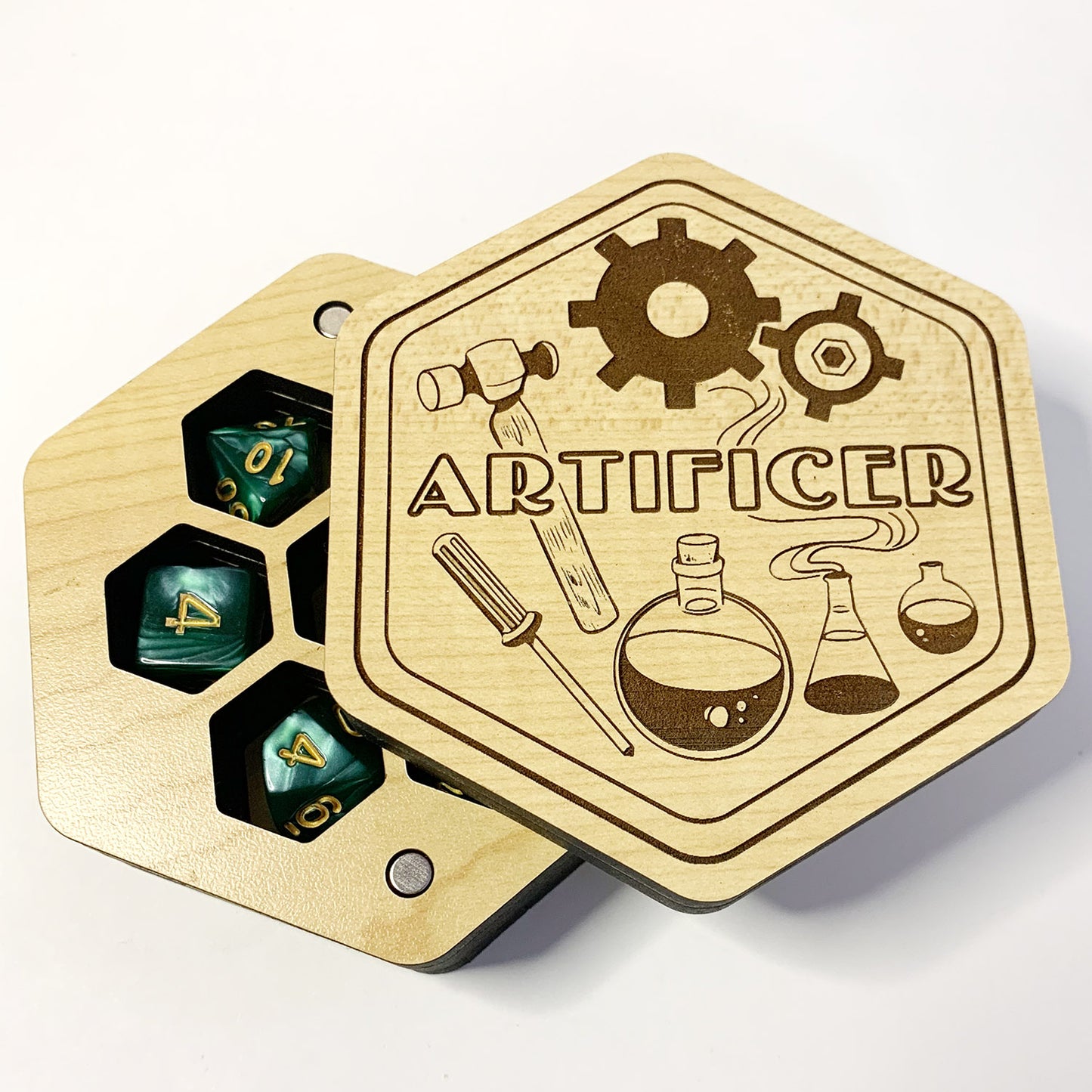 Hexagonal Artificer Dice Box - Hex Artificer Dice Vault