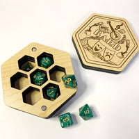 Hexagonal Bard Dice Box - Hex Bard Dice Vault