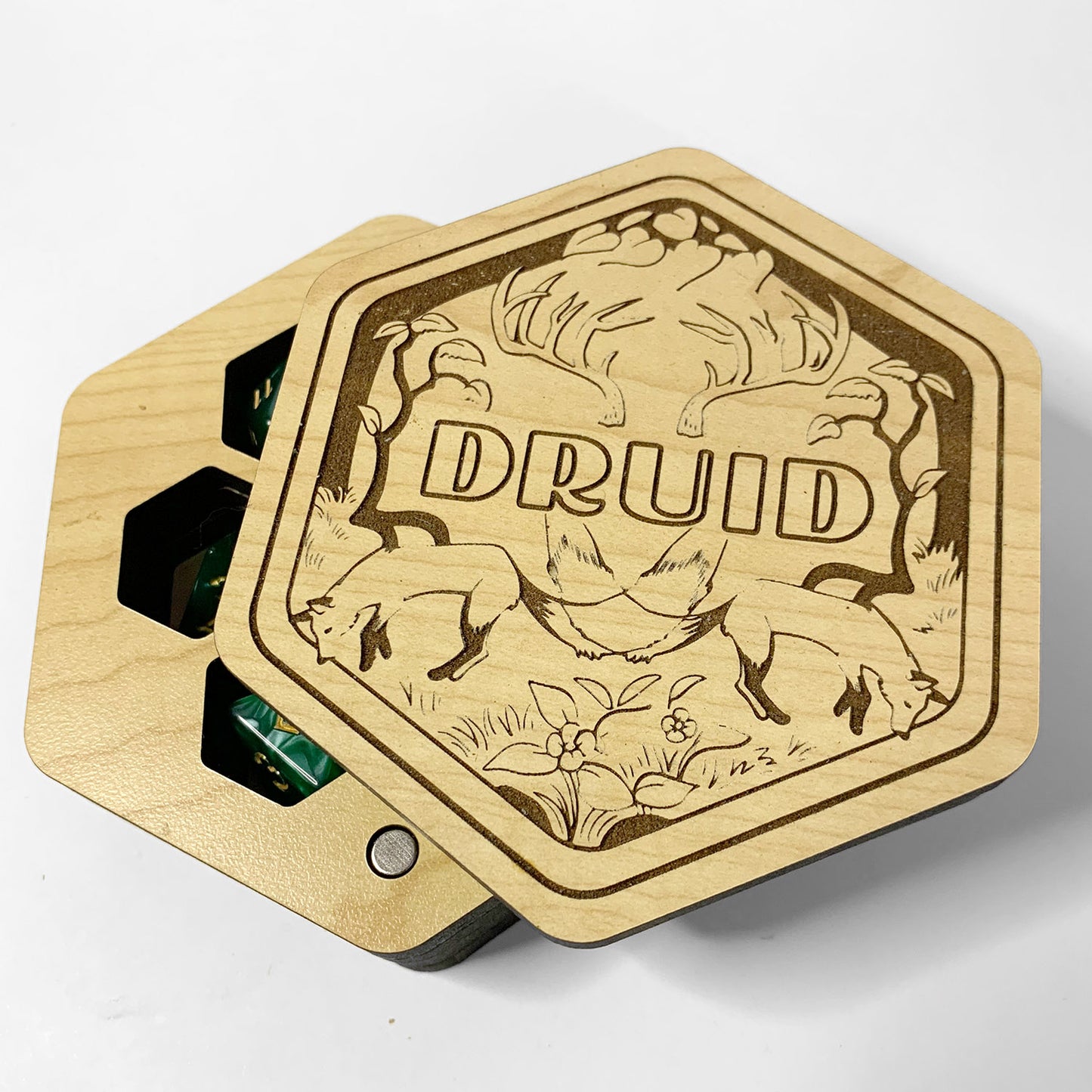 Hexagonal Druid Dice Box - Hex Druid Dice Vault