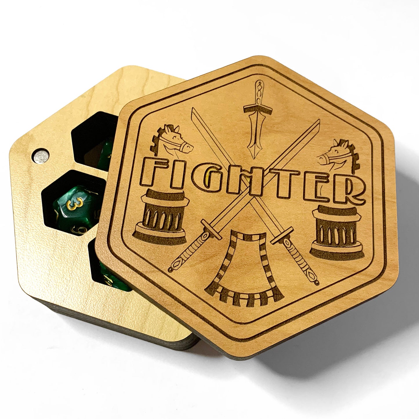 Hexagonal Fighter Dice Box - Hex Fighter Dice Vault