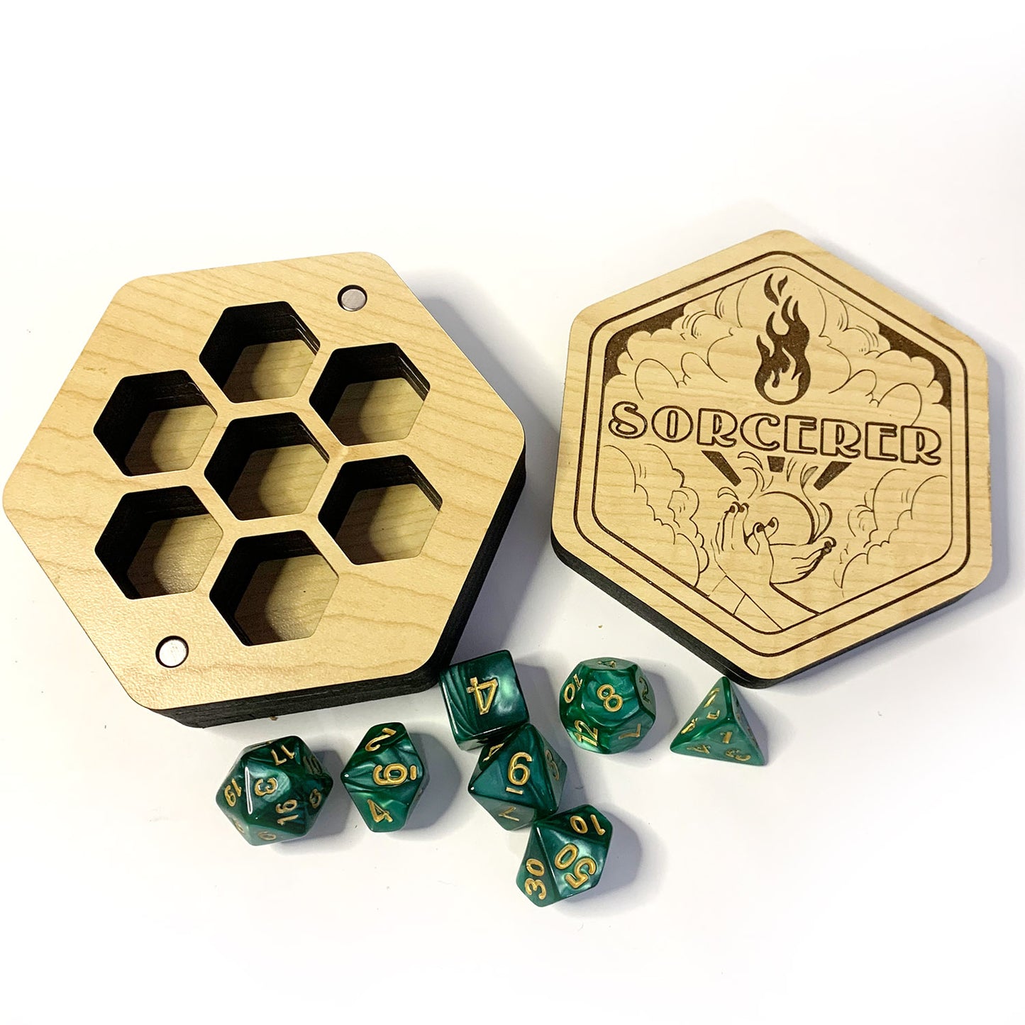Hexagonal Sorcerer Dice Box - Hex Sorcerer Dice Vault