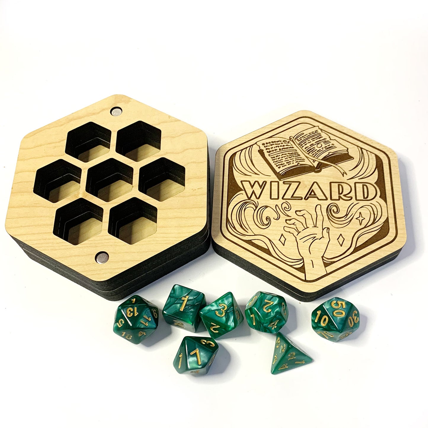 Hexagonal Wizard Dice Box - Hex Wizard Dice Vault