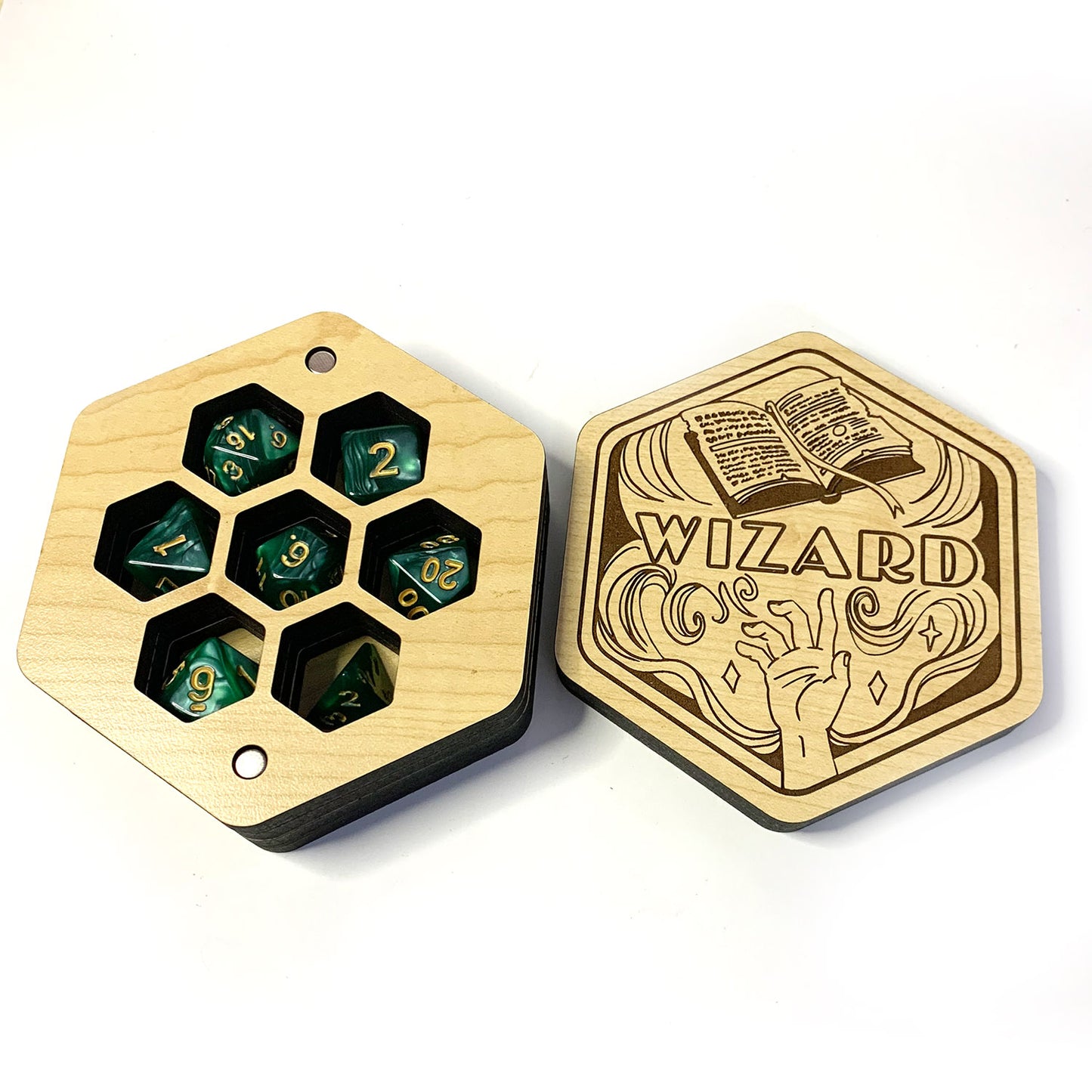 Hexagonal Wizard Dice Box - Hex Wizard Dice Vault