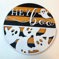 Hey Boo Halloween Door Sign