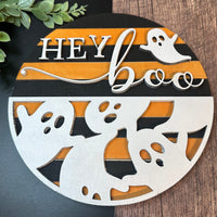 Hey Boo Halloween Door Sign