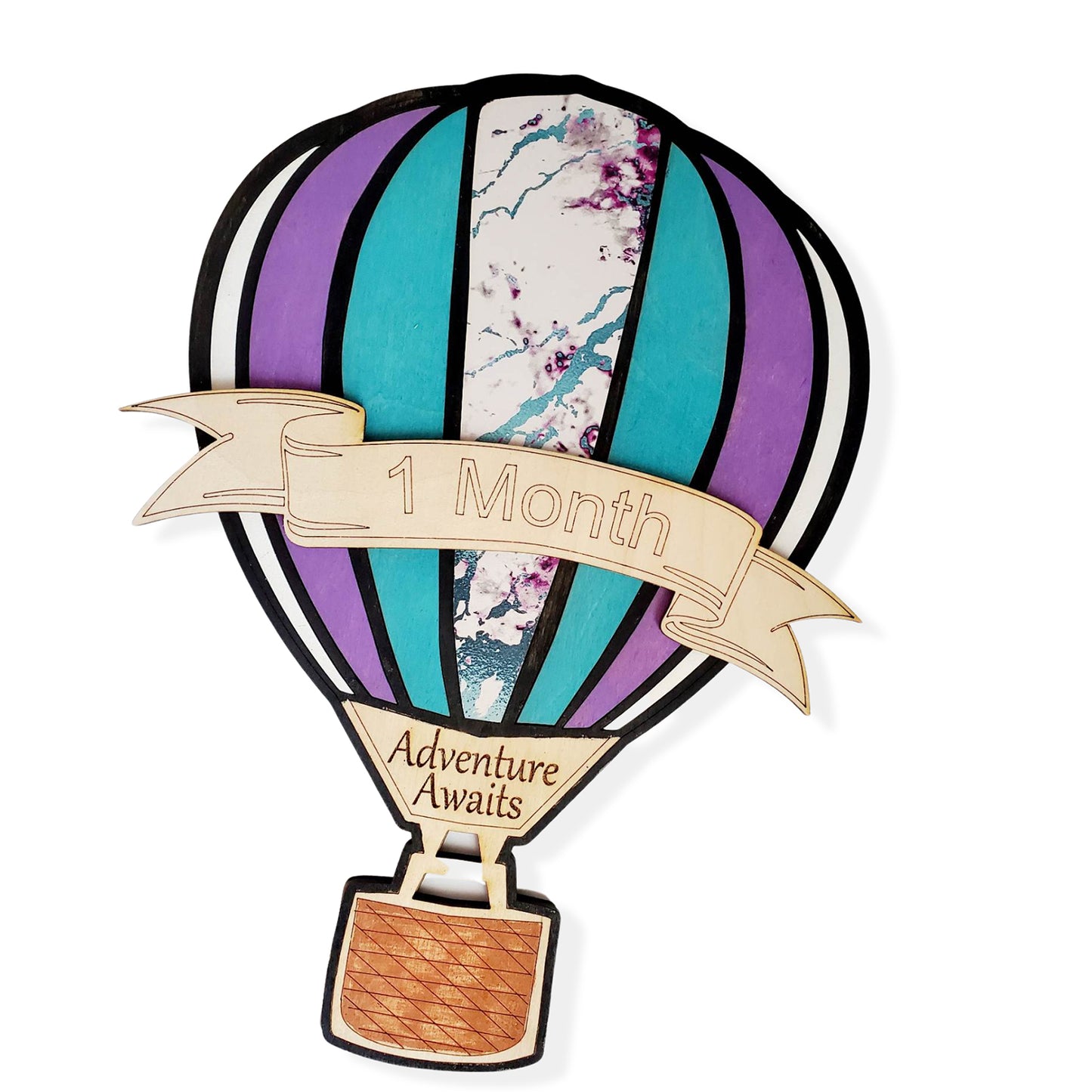 Hot Air Balloon Baby Milestone Calendar - Nursery Decor