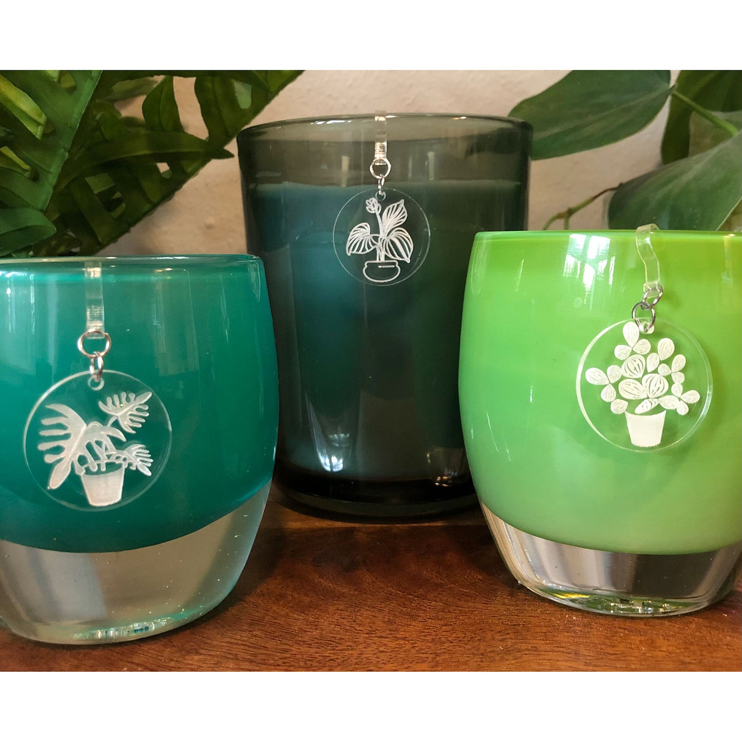 House Plants - Candle and Votive Charms (Set of 3)