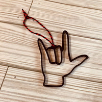 I Love You Sign Language Ornament (Set of 3)