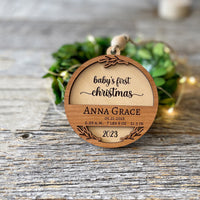 Custom and Personalized Baby's First Christmas Ornament