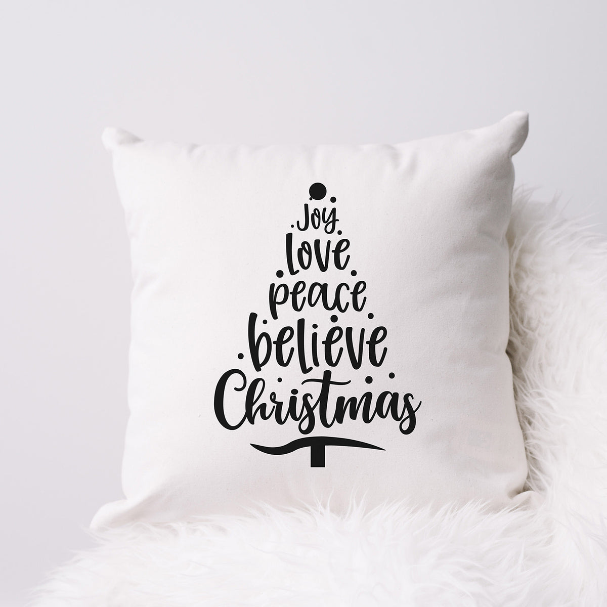 "Joy Love Peace Believe Christmas" Graphic - Glowforge