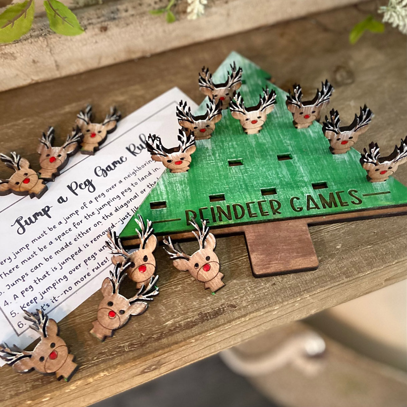 Jump a Peg Reindeer Game