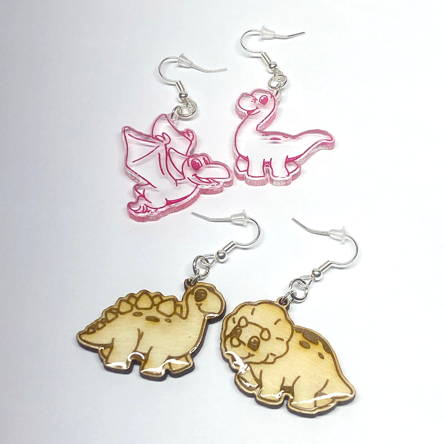 Acrylic Animal Dangle Brincos, Drop Earrings Dinosaur