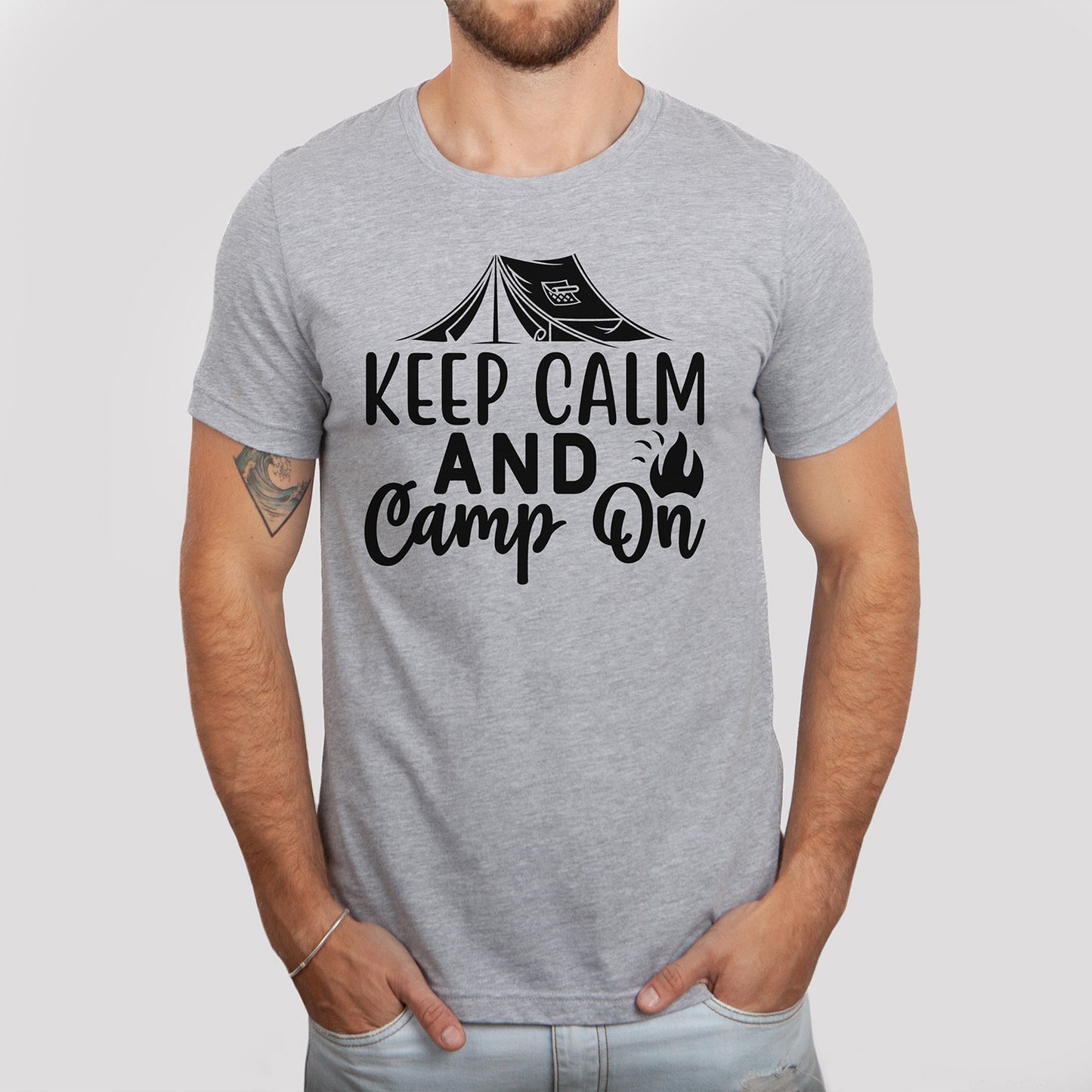 "Keep Calm And Camp On" Graphic