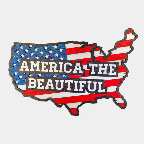 Layered Patriotic Home Decor "America the Beautiful" Shop