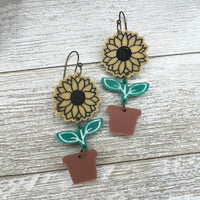 Layered Sunflower Earrings (Set of 3)