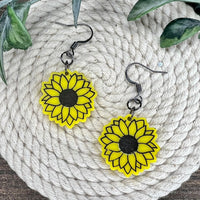 Layered Sunflower Earrings (Set of 3)