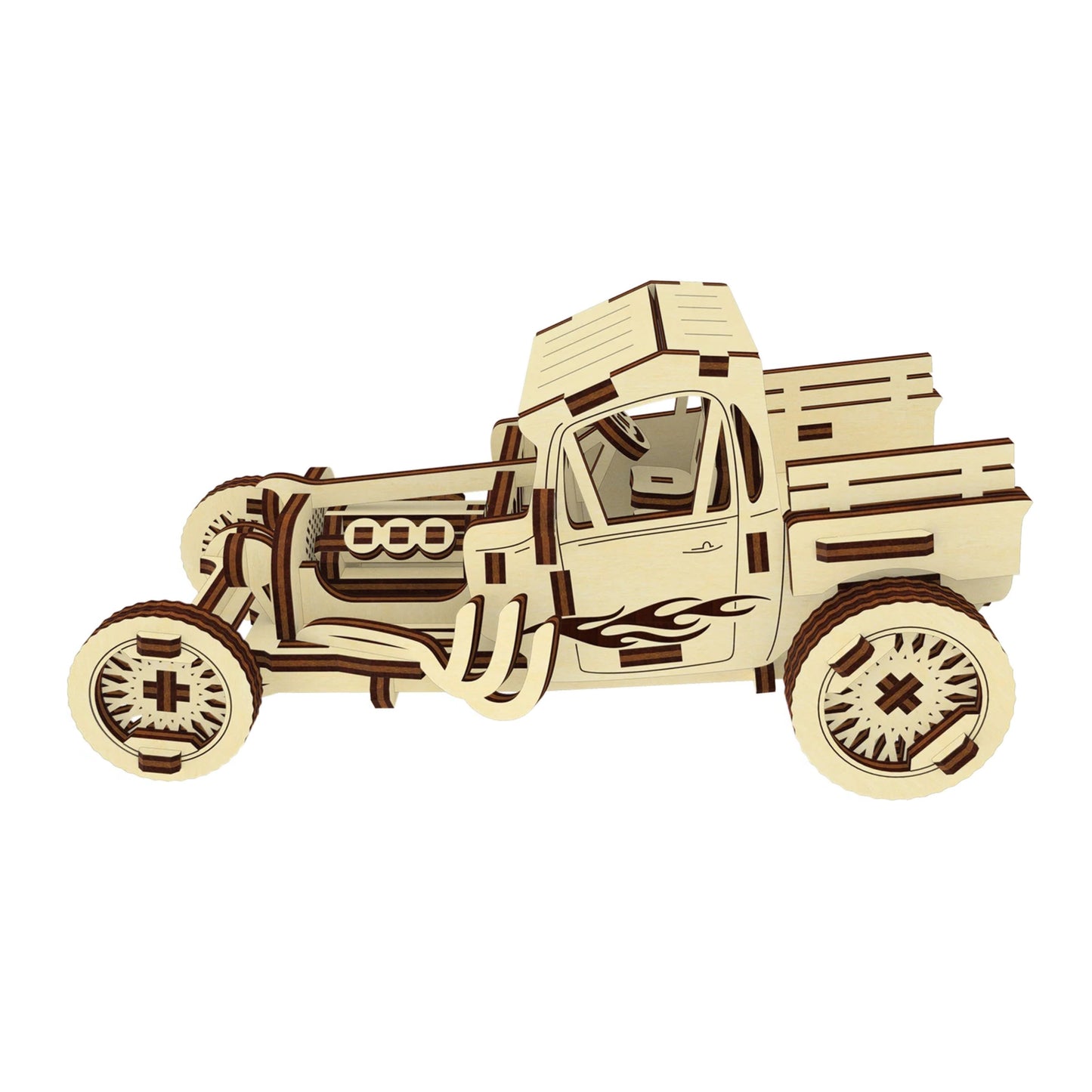 Hot rod (3D puzzle) Light Plywood - (3/25")