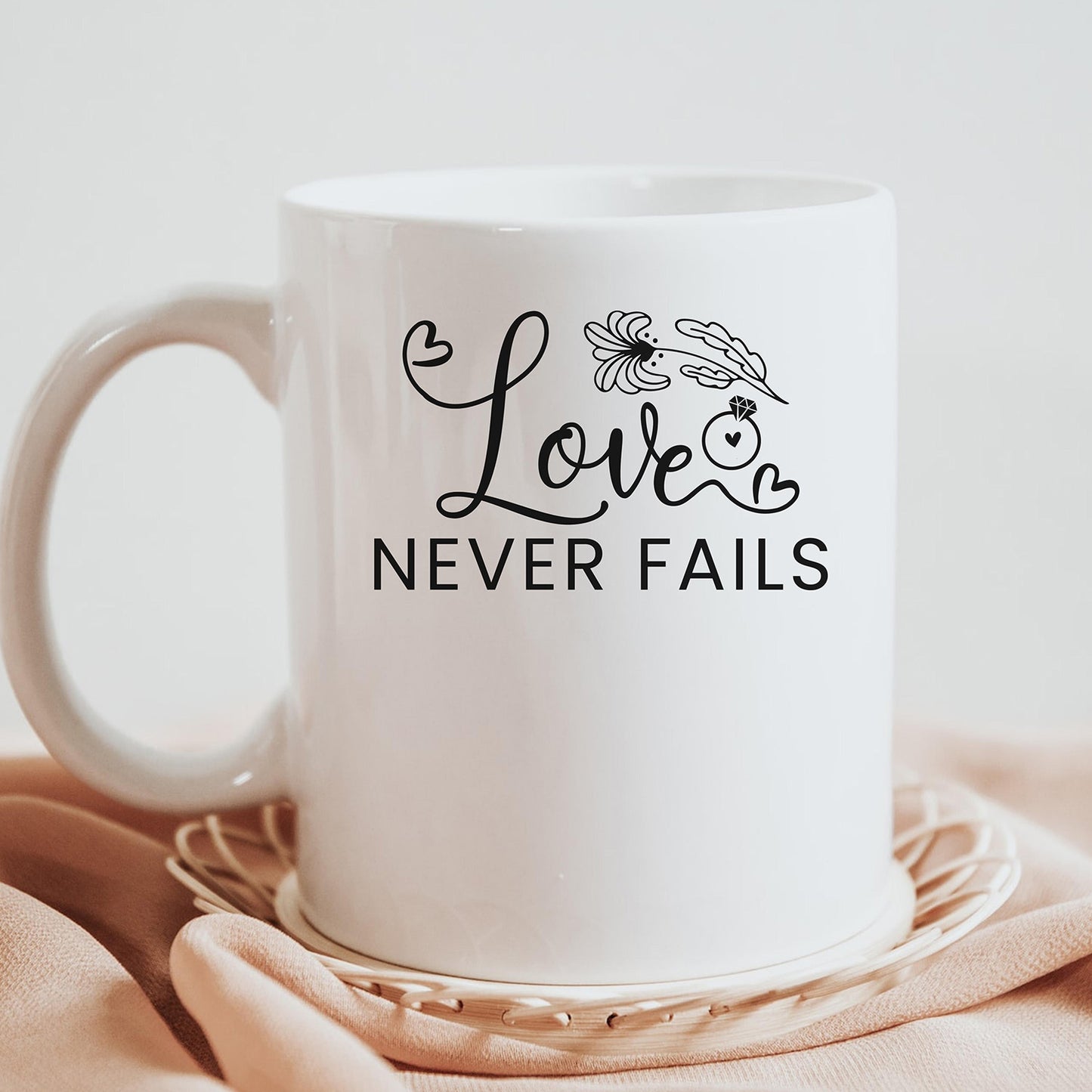 "Love Never Fails" Graphic