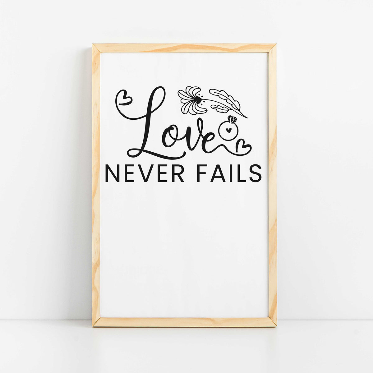 "Love Never Fails" Graphic - Glowforge