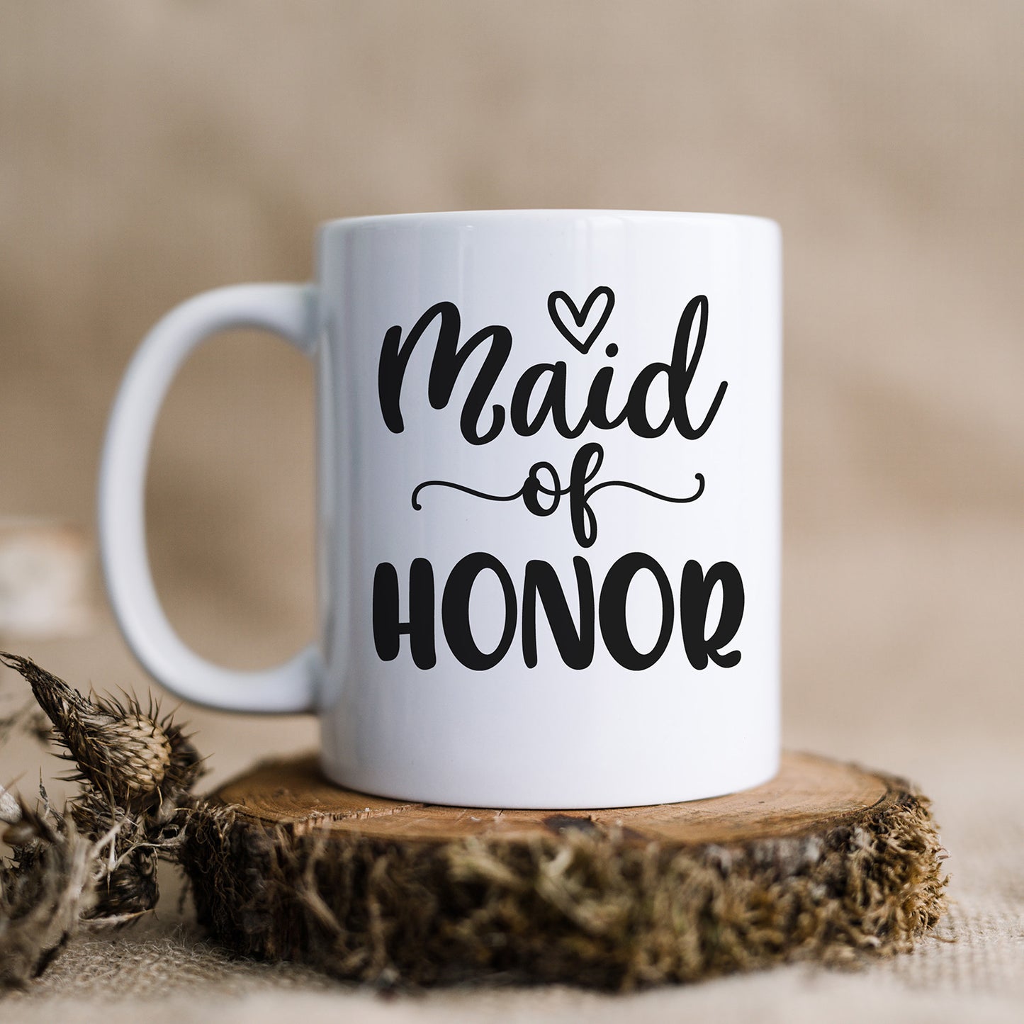 "Maid Of Honor" With Heart Graphic
