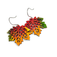 Maple Leaf Cutout Earrings