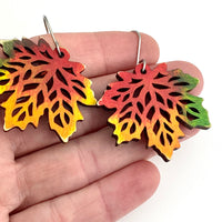 Maple Leaf Cutout Earrings