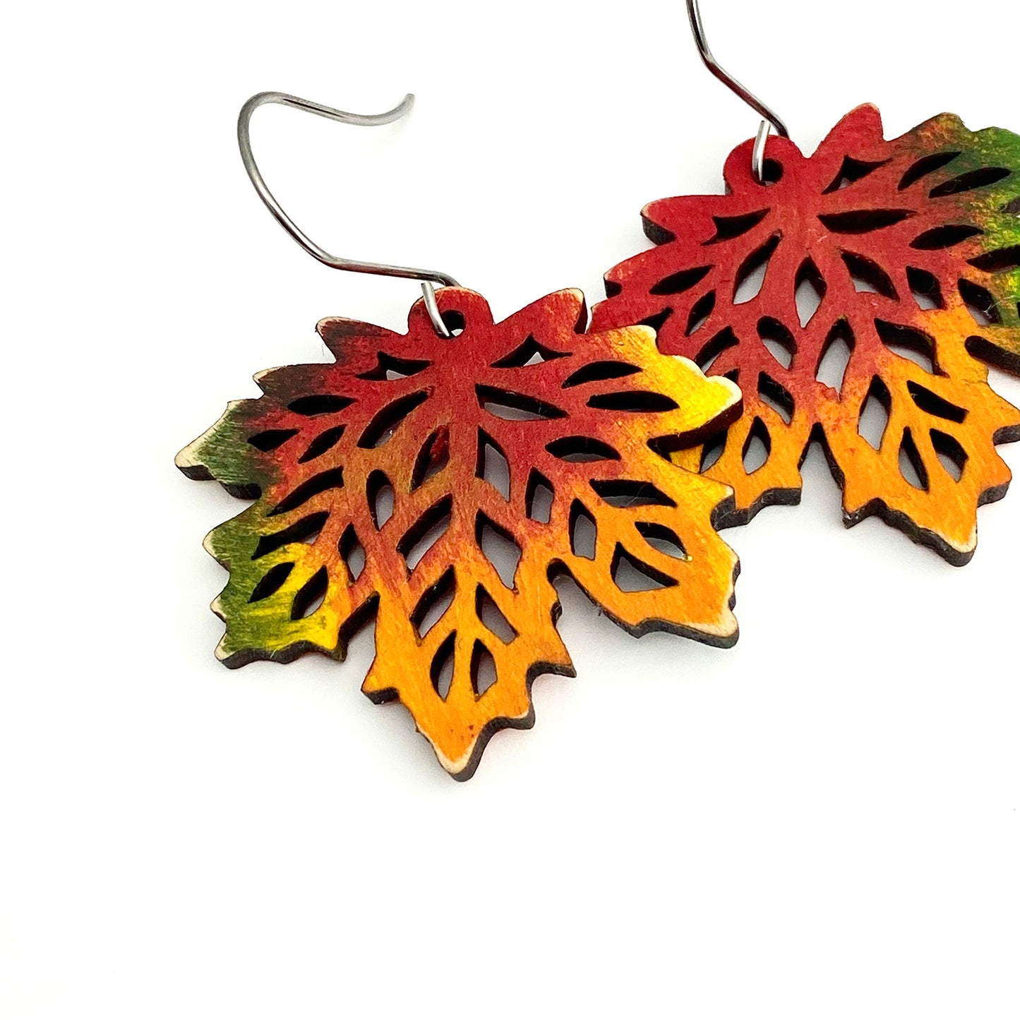 Maple Leaf Cutout Earrings