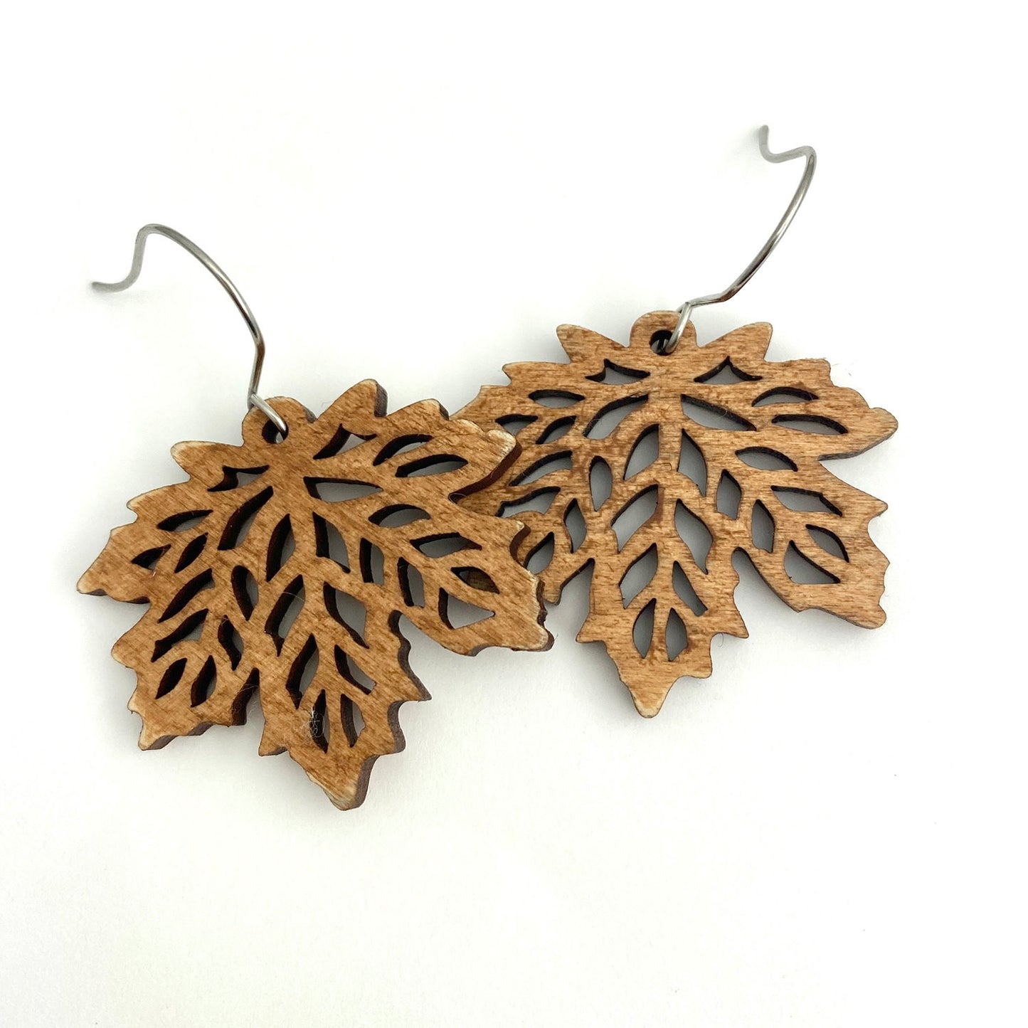 Maple Leaf Cutout Earrings