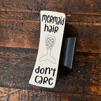 Mermaid Hair Don't Care - Mermaid Tail Print Hair Clip