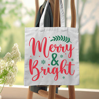 "Merry And Bright" With Snow Flakes Graphic