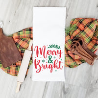 "Merry And Bright" With Snow Flakes Graphic