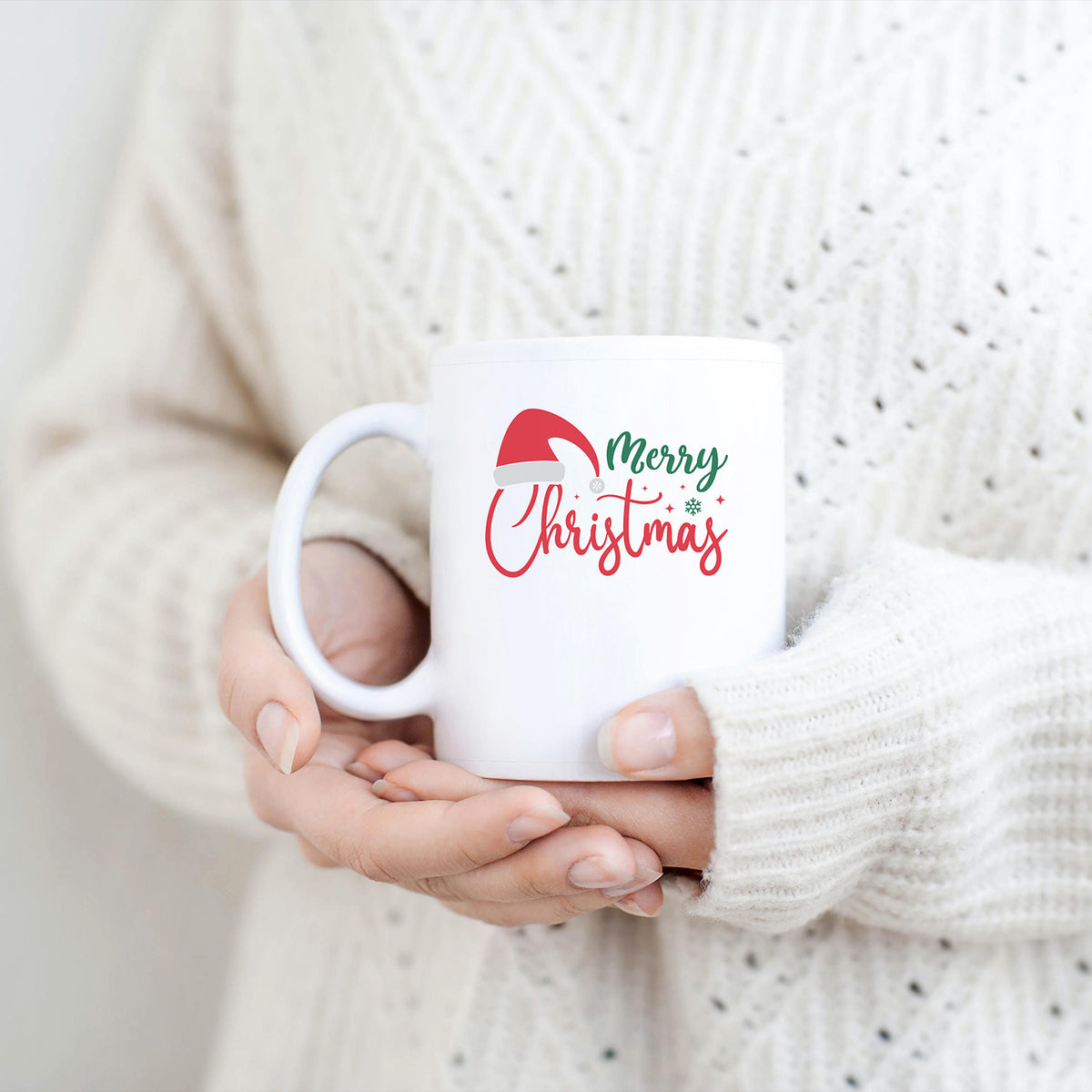 "Merry Christmas" With Hat Graphic - Glowforge