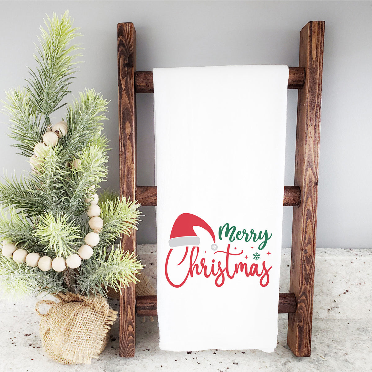 "Merry Christmas" With Hat Graphic - Glowforge