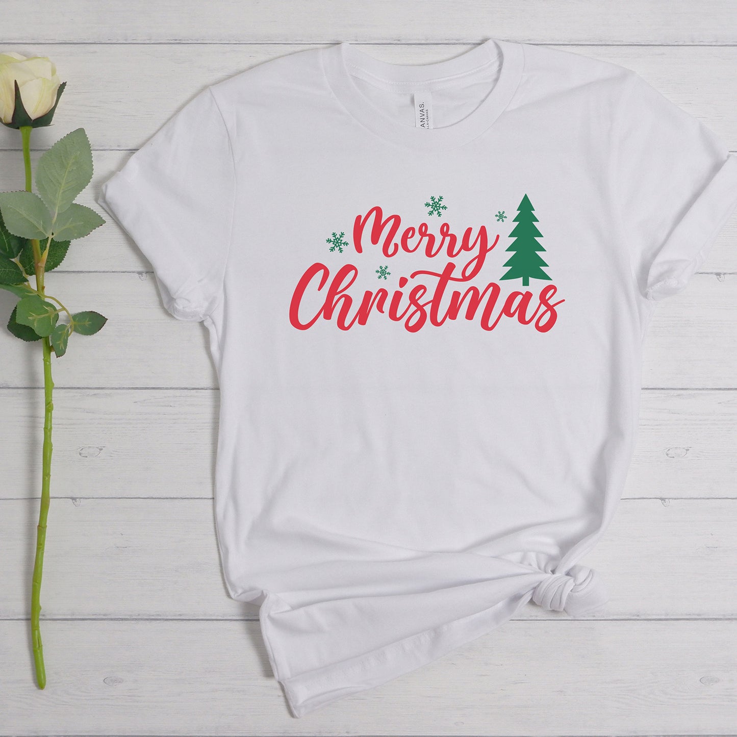 "Merry Christmas" With Tree Graphic