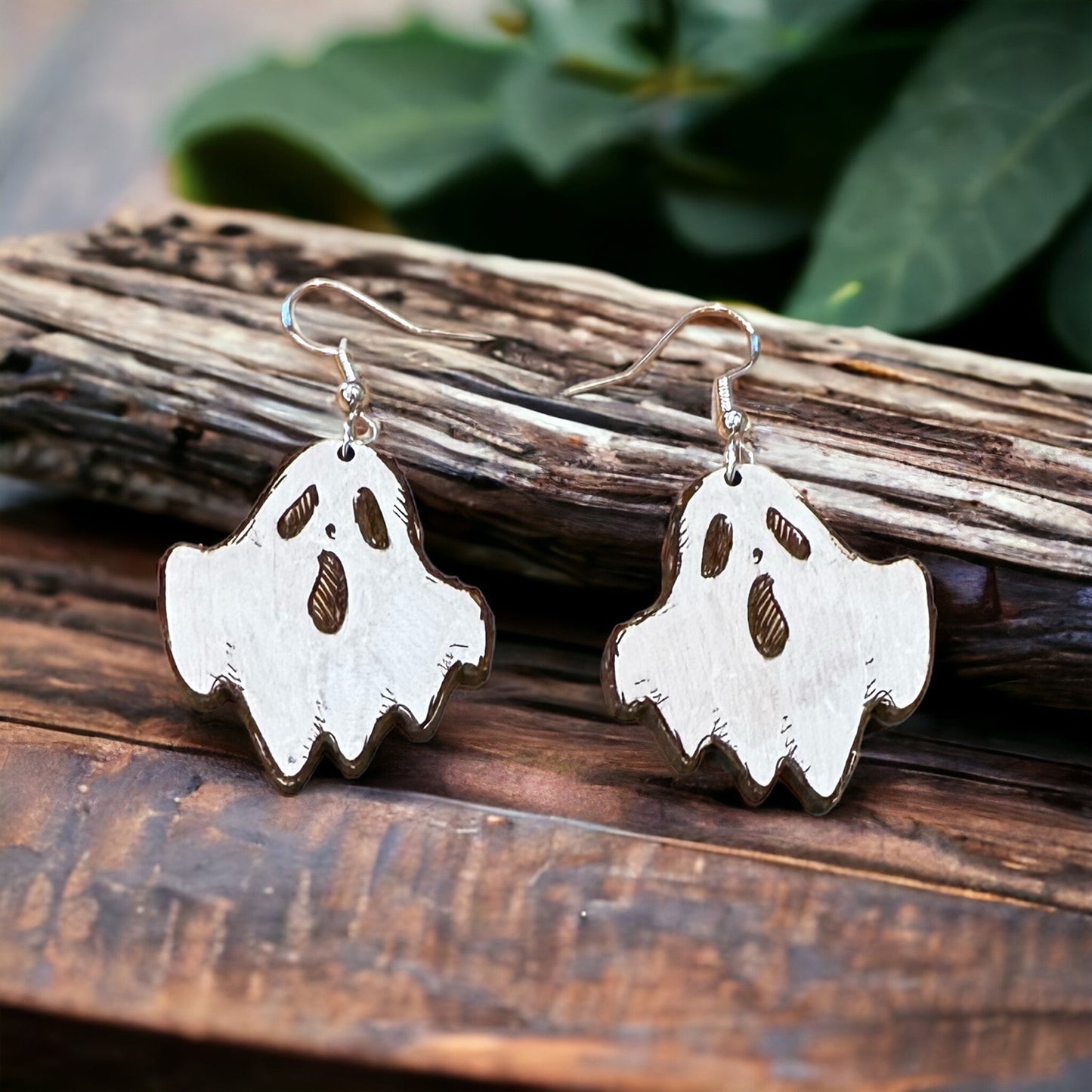 Moaning Ghost Dangle Earrings - Ghost Halloween Earrings