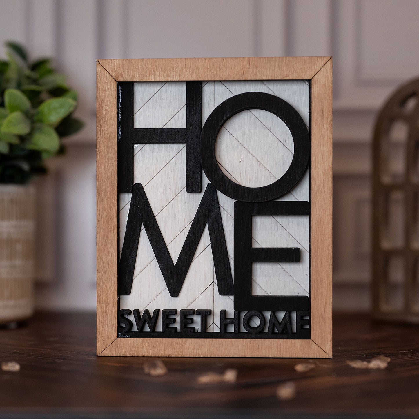 Modern Home Sweet Home Layered Sign